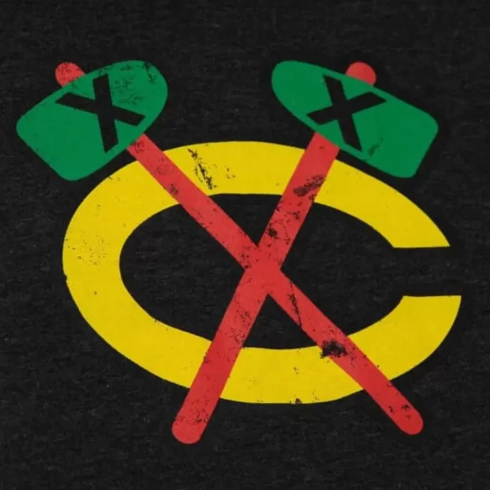 Apparel Mitchell & Ness Hoodies & Sweatshirts-Distressed Logo Hoody Chicago Blackhawks