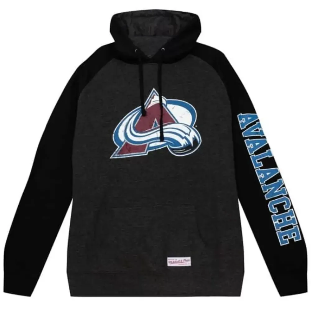 Apparel Mitchell & Ness Hoodies & Sweatshirts-Distressed Logo Hoody Colorado Avalanche