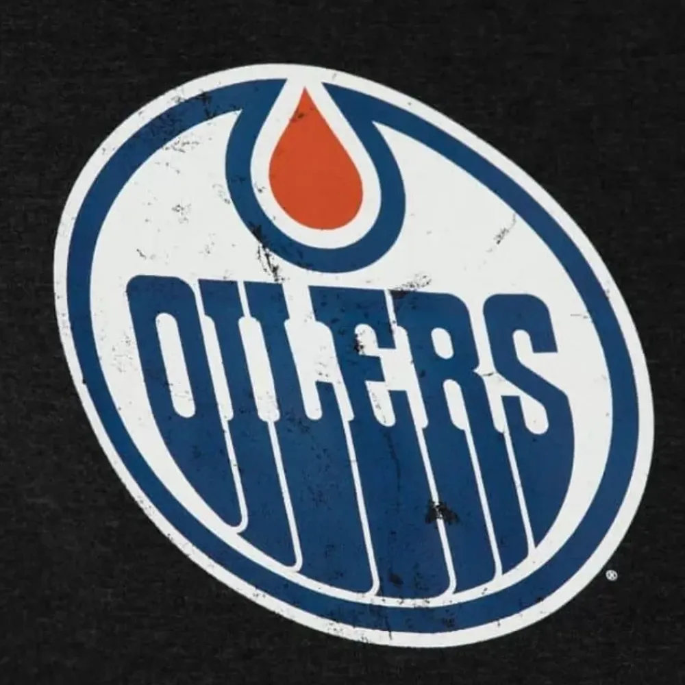 Apparel Mitchell & Ness Hoodies & Sweatshirts-Distressed Logo Hoody Edmonton Oilers