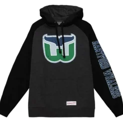 Apparel Mitchell & Ness Hoodies & Sweatshirts-Distressed Logo Hoody Hartford Whalers