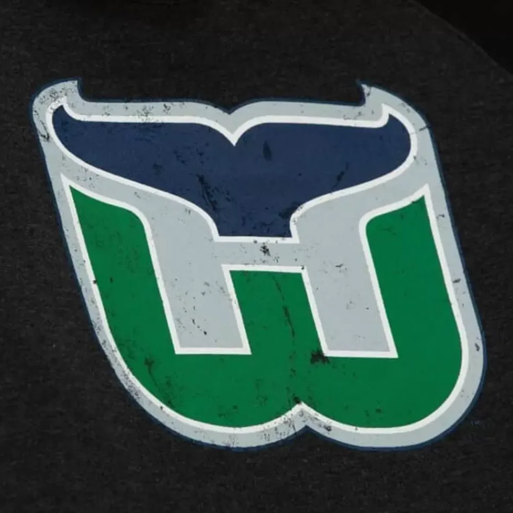 Apparel Mitchell & Ness Hoodies & Sweatshirts-Distressed Logo Hoody Hartford Whalers