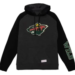 Apparel Mitchell & Ness Hoodies & Sweatshirts-Distressed Logo Hoody Minnesota Wild