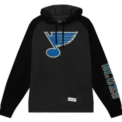 Apparel Mitchell & Ness Hoodies & Sweatshirts-Distressed Logo Hoody St. Louis Blues
