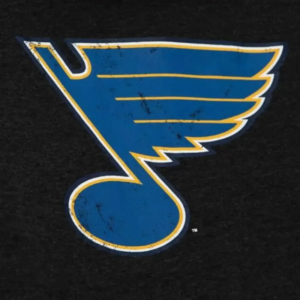 Apparel Mitchell & Ness Hoodies & Sweatshirts-Distressed Logo Hoody St. Louis Blues