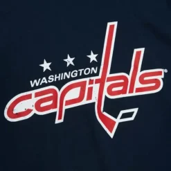 Apparel Mitchell & Ness T-Shirts & Tops-Distressed Logo Ls Tee Washington Capitals