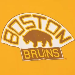 Apparel Mitchell & Ness T-Shirts & Tops-Distressed Logo Tee Boston Bruins
