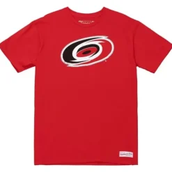 Apparel Mitchell & Ness T-Shirts & Tops-Distressed Logo Tee Carolina Hurricanes