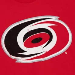 Apparel Mitchell & Ness T-Shirts & Tops-Distressed Logo Tee Carolina Hurricanes
