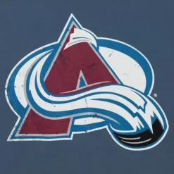 Apparel Mitchell & Ness T-Shirts & Tops-Distressed Logo Tee Colorado Avalanche