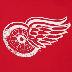 Apparel Mitchell & Ness T-Shirts & Tops-Distressed Logo Tee Detroit Red Wings