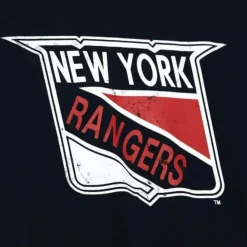 Apparel Mitchell & Ness T-Shirts & Tops-Distressed Logo Tee New York Rangers