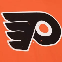 Apparel Mitchell & Ness T-Shirts & Tops-Distressed Logo Tee Philadelphia Flyers