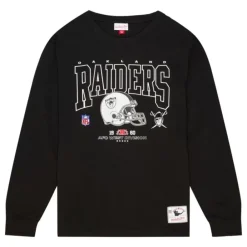 Apparel Mitchell & Ness T-Shirts & Tops-Division Ls Tee Oakland Raiders