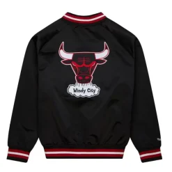 Apparel Mitchell & Ness Jackets & Outerwear-Double Clutch Lightweight Satin Jacket Chicago Bulls