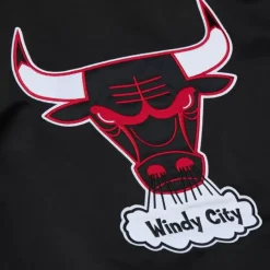 Apparel Mitchell & Ness Jackets & Outerwear-Double Clutch Lightweight Satin Jacket Chicago Bulls