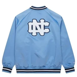 Apparel Mitchell & Ness Jackets & Outerwear-Double Clutch Lightweight Satin Jacket University Of North Carolina