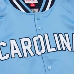 Apparel Mitchell & Ness Jackets & Outerwear-Double Clutch Lightweight Satin Jacket University Of North Carolina