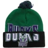 Headwear Mitchell & Ness -Double Take Pom Knit Hwc Milwaukee Bucks