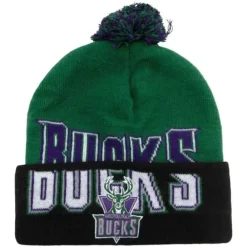 Headwear Mitchell & Ness -Double Take Pom Knit Hwc Milwaukee Bucks