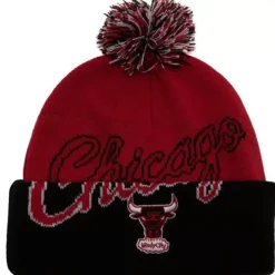 Headwear Mitchell & Ness -Double Take Pom Knit Hwc Chicago Bulls