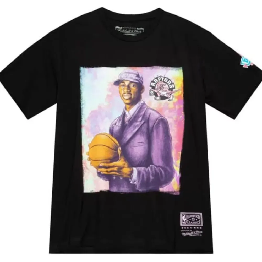 Apparel Mitchell & Ness T-Shirts & Tops-Draft Day Colorwash Tee Toronto Raptors Tracy Mcgrady
