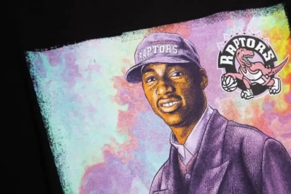 Apparel Mitchell & Ness T-Shirts & Tops-Draft Day Colorwash Tee Toronto Raptors Tracy Mcgrady