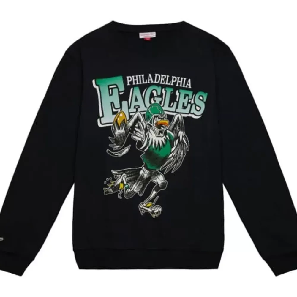 Apparel Mitchell & Ness Hoodies & Sweatshirts-Eagles Crew Philadelphia Eagles