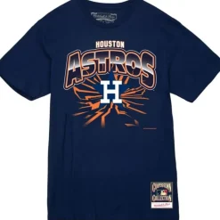 Apparel Mitchell & Ness T-Shirts & Tops-Earthquake Tee Houston Astros