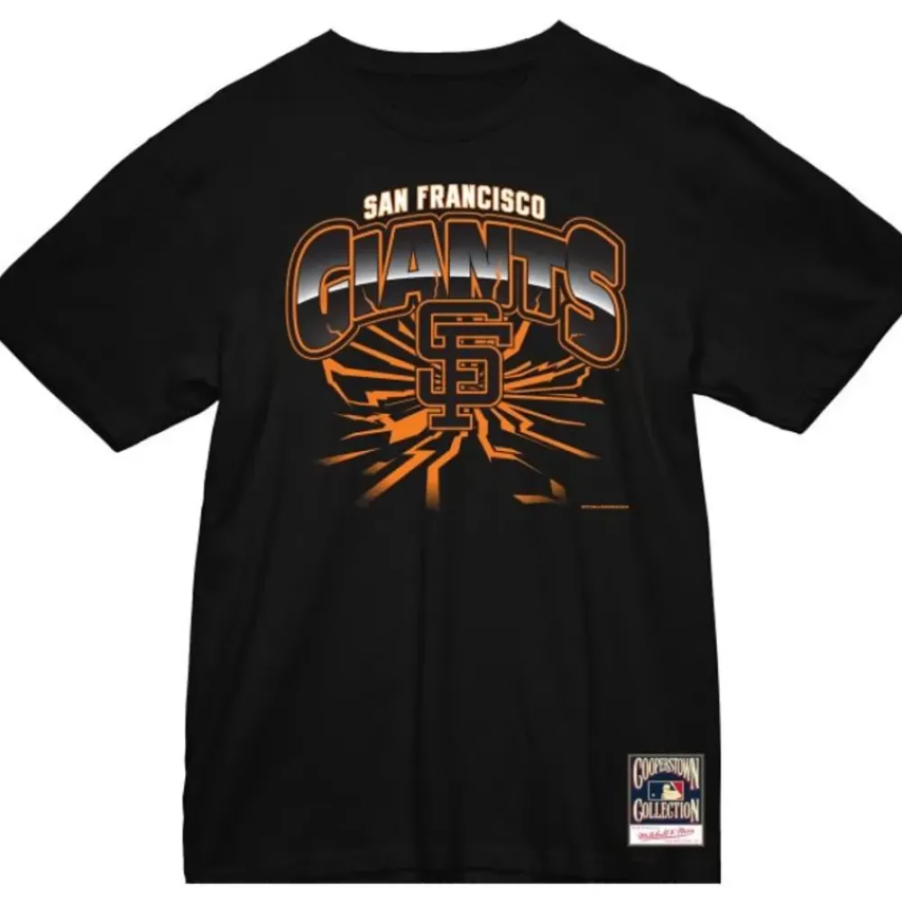 Apparel Mitchell & Ness T-Shirts & Tops-Earthquake Tee San Francisco Giants