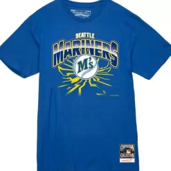 Apparel Mitchell & Ness T-Shirts & Tops-Earthquake Tee Seattle Mariners