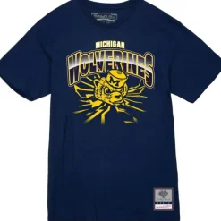 Apparel Mitchell & Ness T-Shirts & Tops-Earthquake Tee University Of Michigan