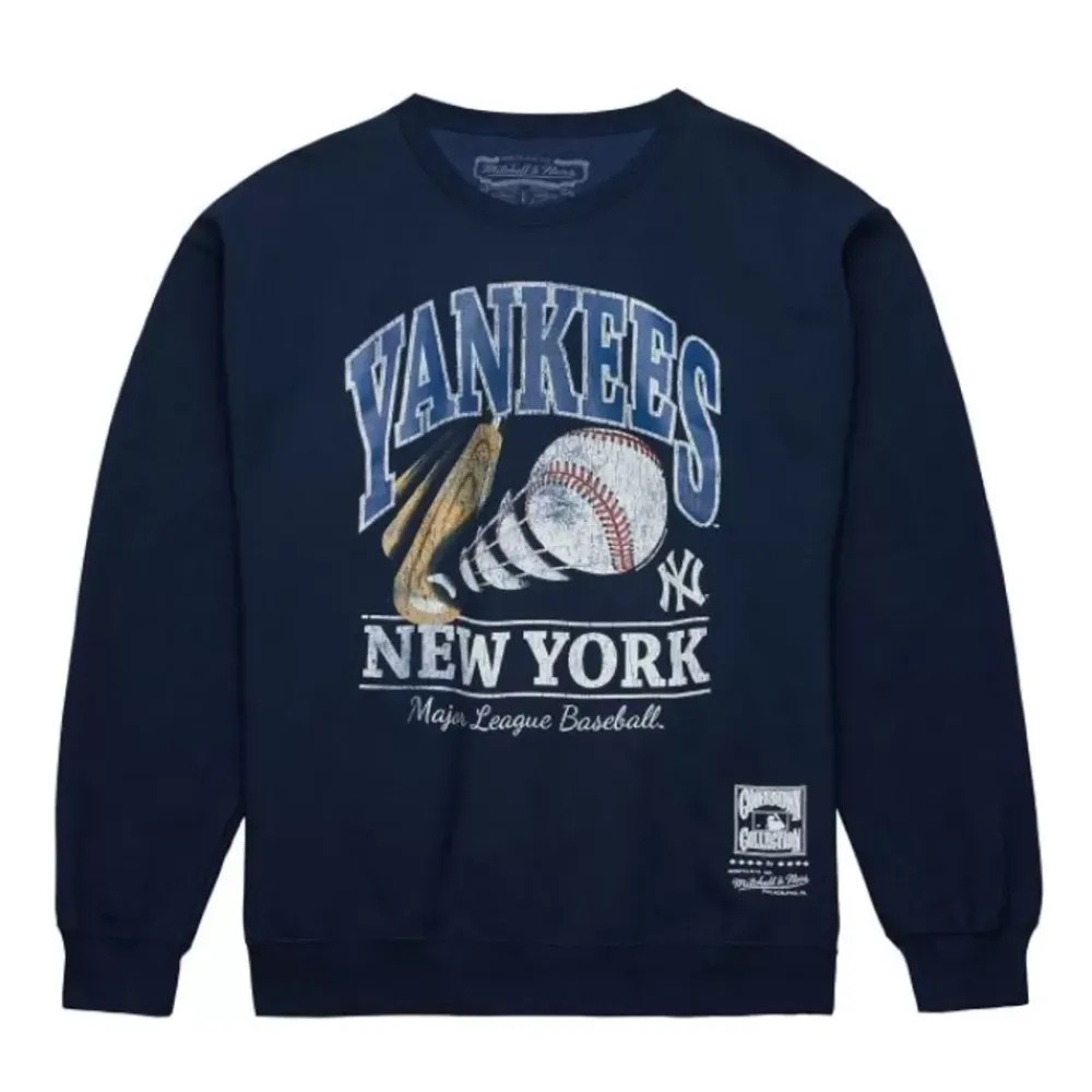 Apparel Mitchell & Ness Hoodies & Sweatshirts-Easy Cool Crewneck Sweatshirt New York Yankees