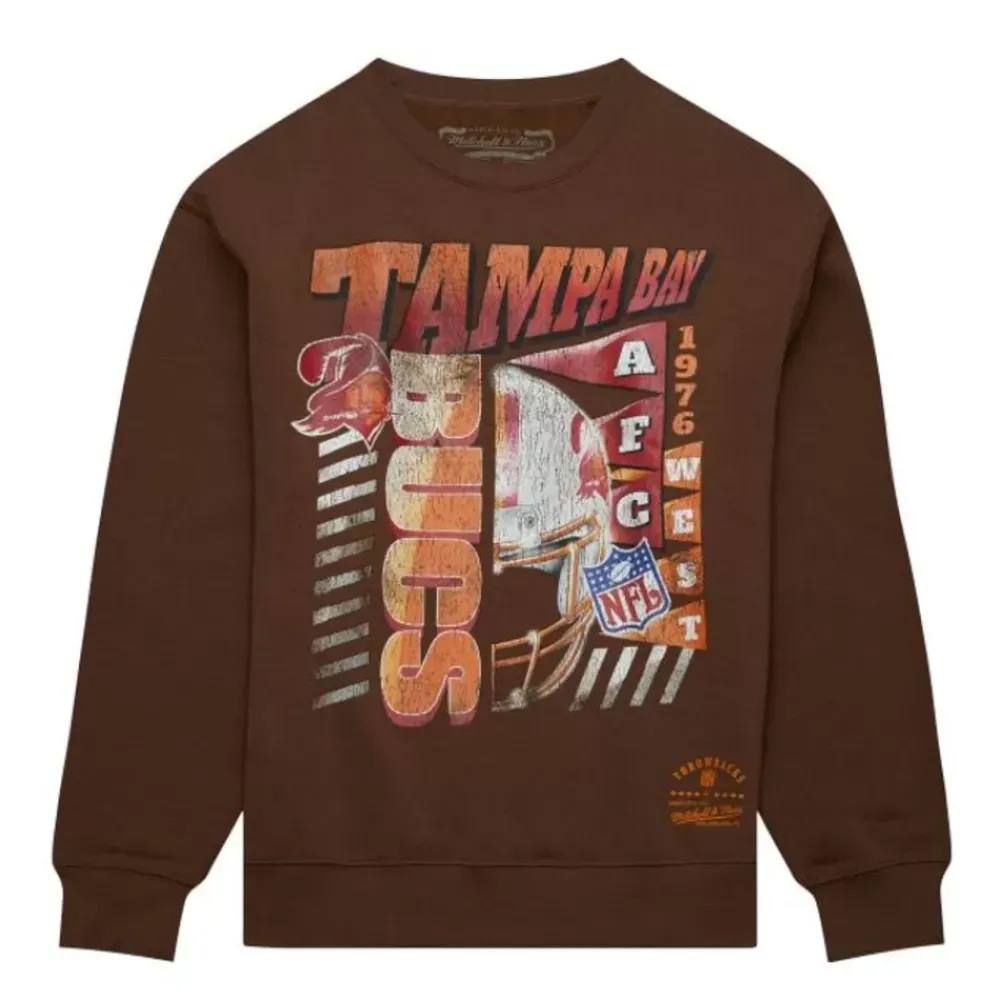 Apparel Mitchell & Ness Hoodies & Sweatshirts-Easy Cool Crewneck Sweatshirt Tampa Bay Buccaneers