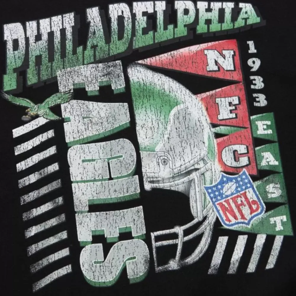 Apparel Mitchell & Ness Hoodies & Sweatshirts-Easy Cool Crewneck Sweatshirt Philadelphia Eagles