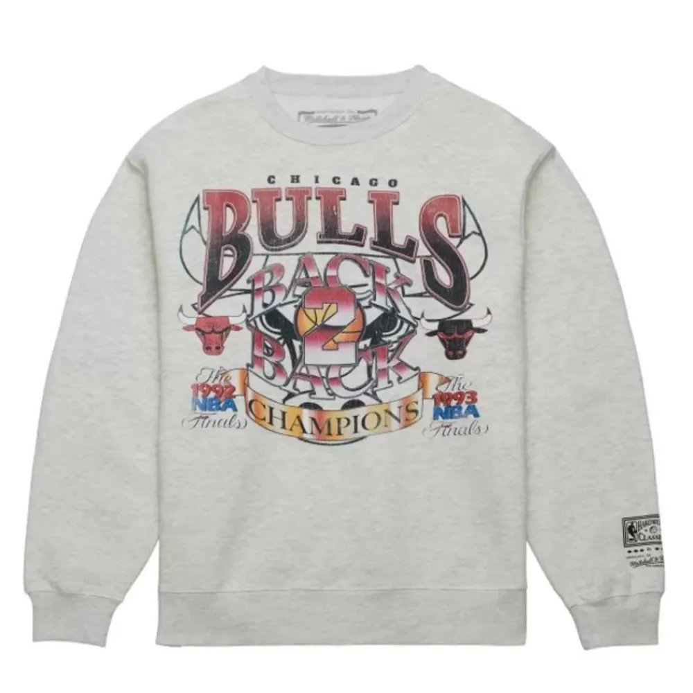Apparel Mitchell & Ness Hoodies & Sweatshirts-Easy Cool Crewneck Sweatshirt Chicago Bulls
