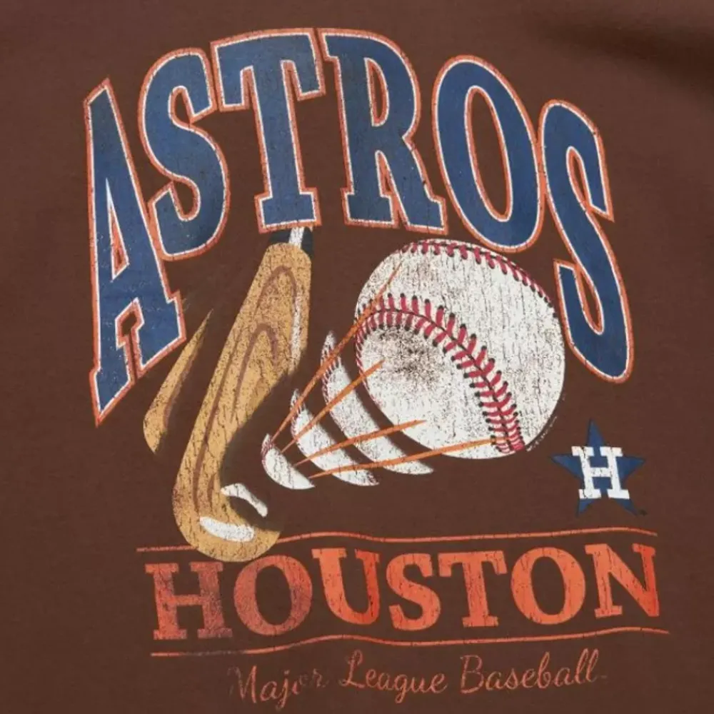 Apparel Mitchell & Ness Hoodies & Sweatshirts-Easy Cool Crewneck Sweatshirt Houston Astros
