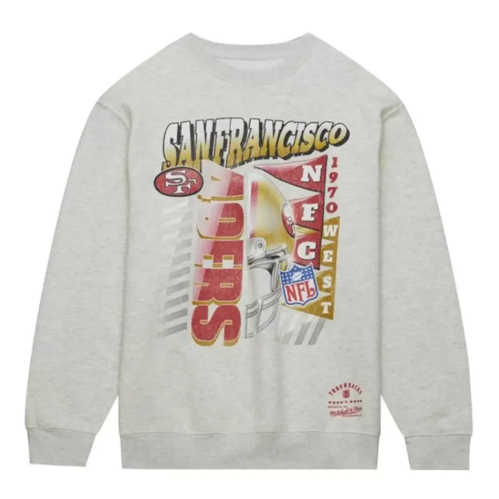 Apparel Mitchell & Ness Hoodies & Sweatshirts-Easy Cool Crewneck Sweatshirt San Francisco 49Ers