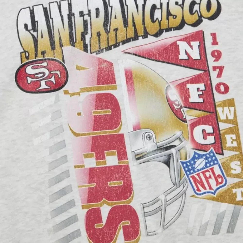 Apparel Mitchell & Ness Hoodies & Sweatshirts-Easy Cool Crewneck Sweatshirt San Francisco 49Ers