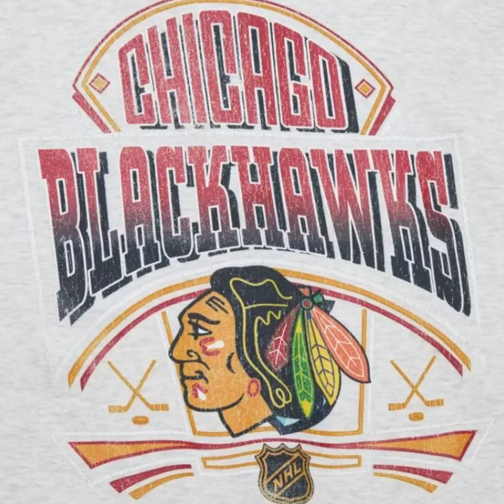 Apparel Mitchell & Ness Hoodies & Sweatshirts-Easy Cool Crewneck Sweatshirt Chicago Blackhawks