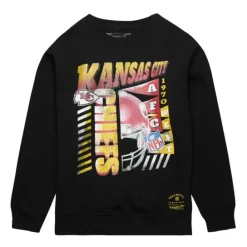 Apparel Mitchell & Ness Hoodies & Sweatshirts-Easy Cool Crewneck Sweatshirt Kansas City Chiefs