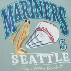 Apparel Mitchell & Ness Hoodies & Sweatshirts-Easy Cool Crewneck Sweatshirt Seattle Mariners