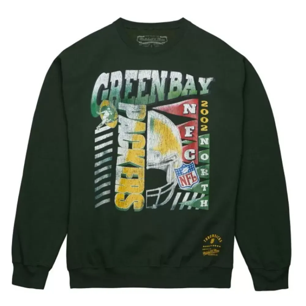Apparel Mitchell & Ness Hoodies & Sweatshirts-Easy Cool Crewneck Sweatshirt Green Bay Packers