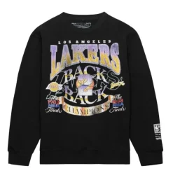 Apparel Mitchell & Ness Hoodies & Sweatshirts-Easy Cool Crewneck Sweatshirt Los Angeles Lakers