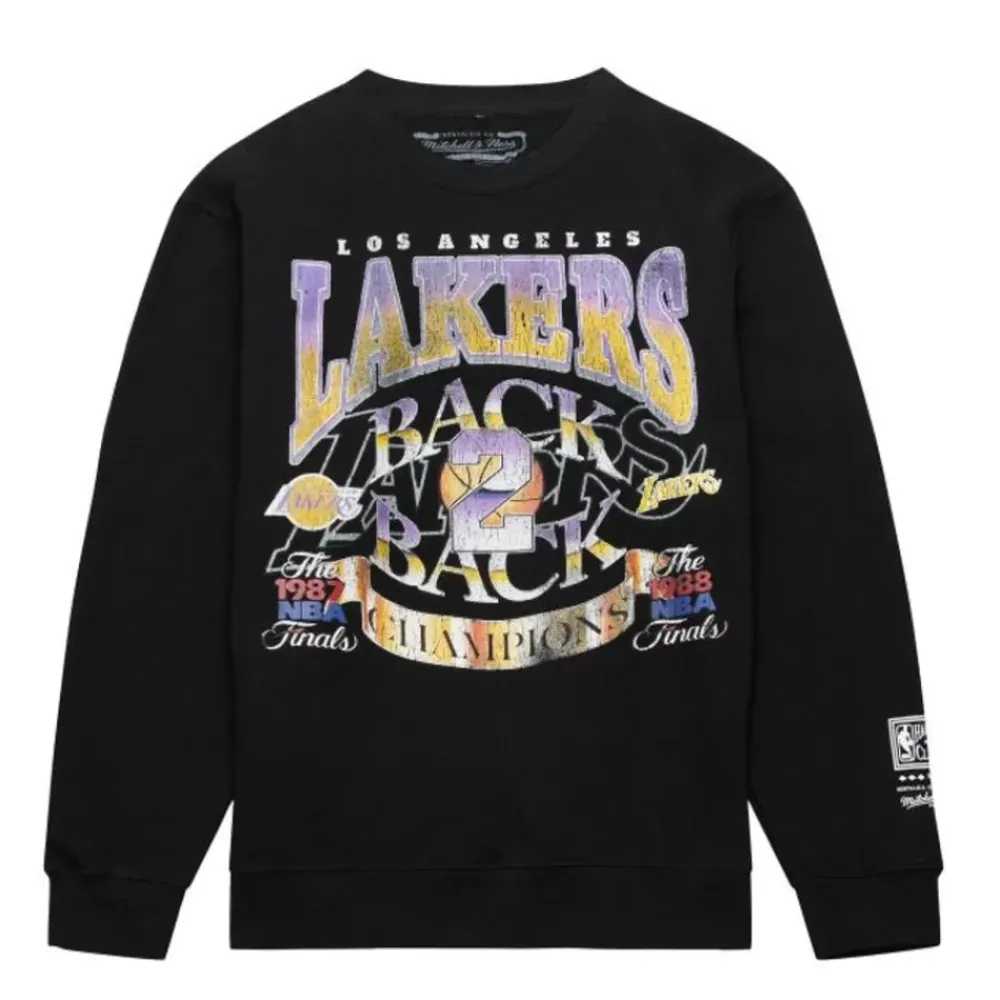 Apparel Mitchell & Ness Hoodies & Sweatshirts-Easy Cool Crewneck Sweatshirt Los Angeles Lakers