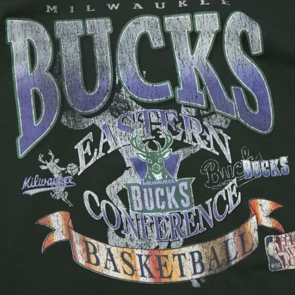 Apparel Mitchell & Ness Hoodies & Sweatshirts-Easy Cool Crewneck Sweatshirt Milwaukee Bucks