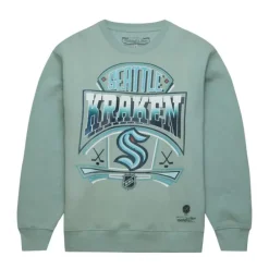 Apparel Mitchell & Ness Hoodies & Sweatshirts-Easy Cool Crewneck Sweatshirt Seattle Kraken