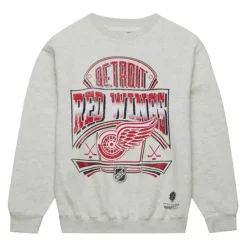 Apparel Mitchell & Ness Hoodies & Sweatshirts-Easy Cool Crewneck Sweatshirt Detroit Red Wings