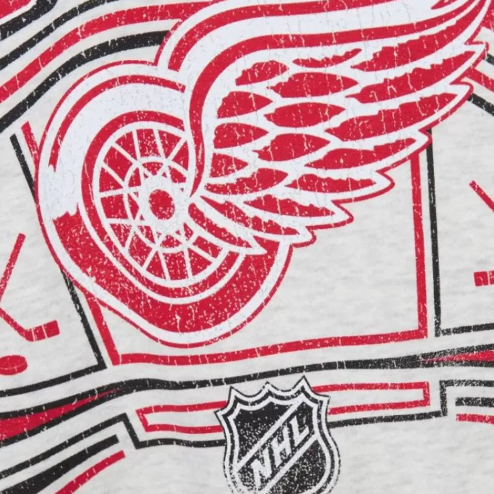 Apparel Mitchell & Ness Hoodies & Sweatshirts-Easy Cool Crewneck Sweatshirt Detroit Red Wings