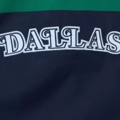 Apparel Mitchell & Ness Jackets & Outerwear-Exploded Logo Warm Up Jacket Dallas Mavericks