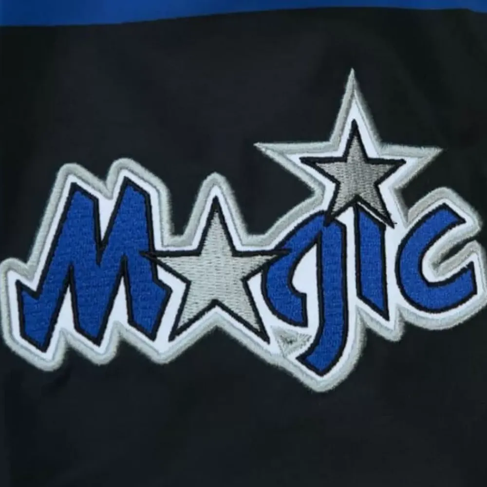 Apparel Mitchell & Ness Jackets & Outerwear-Exploded Logo Warm Up Jacket Orlando Magic